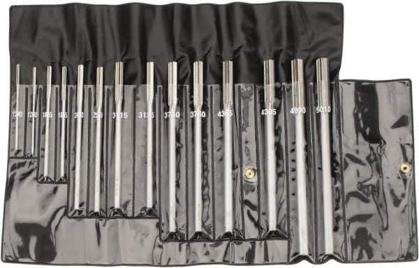 Interstate - 0.124" to 0.501", Chucking Reamer Set - Straight Flute, Right Hand Cut, 14 Pieces - Eagle Tool & Supply