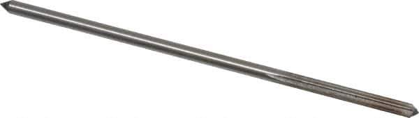 Interstate - 1/8" High Speed Steel Chucking Reamer - Straight Flute, 0.119" Straight Shank, 7/8" Flute Length, 3-1/2" OAL - Eagle Tool & Supply