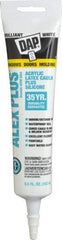 DAP - 5.5 oz Tube White Acrylic & Latex Caulk - -20 to 180°F Operating Temp, 30 min Tack Free Dry Time - Eagle Tool & Supply