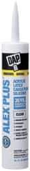 DAP - 10.1 oz Cartridge Clear Acrylic & Latex Caulk - -20 to 180°F Operating Temp, 30 min Tack Free Dry Time - Eagle Tool & Supply