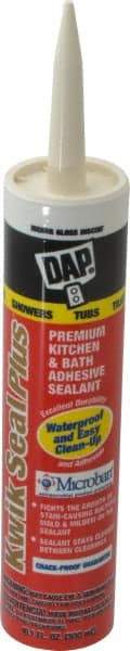 DAP - 10.1 oz Cartridge Off-White Acrylic & Latex Caulk - -30 to 180°F Operating Temp, 30 min Tack Free Dry Time - Eagle Tool & Supply