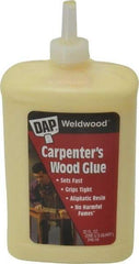 DAP - 32 oz Bottle Yellow Wood Glue - 5 to 7 min Working Time, 72 hr Full Cure Time, Bonds to Cardboard, Fabric, Leather, Particle Board & Wood - Eagle Tool & Supply