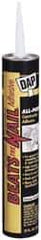 DAP - 28 Fluid Ounce Container, Gray, Cartridge Synthetic Rubber Construction Adhesive - Service Temp from -20 to 140°F, Indoor, Outdoor - Eagle Tool & Supply