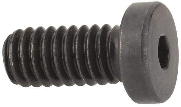 Made in USA - #8-32 UNC Hex Socket Drive, Low Socket Cap Screw - Grade 4037 Alloy Steel, Black Oxide Finish, Fully Threaded, 3/8" Length Under Head - Eagle Tool & Supply