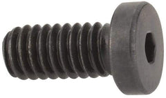 Made in USA - #8-32 UNC Hex Socket Drive, Low Socket Cap Screw - Grade 4037 Alloy Steel, Black Oxide Finish, Fully Threaded, 3/8" Length Under Head - Eagle Tool & Supply