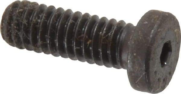 Made in USA - #8-32 UNC Hex Socket Drive, Low Socket Cap Screw - Grade 4037 Alloy Steel, Black Oxide Finish, Fully Threaded, 1/2" Length Under Head - Eagle Tool & Supply
