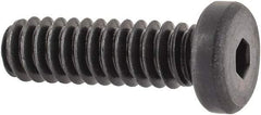 Made in USA - #10-24 UNC Hex Socket Drive, Low Socket Cap Screw - Grade 4037 Alloy Steel, Black Oxide Finish, Fully Threaded, 5/8" Length Under Head - Eagle Tool & Supply