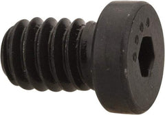 Made in USA - 1/4-20 UNC Hex Socket Drive, Low Socket Cap Screw - Grade 4037 Alloy Steel, Black Oxide Finish, Fully Threaded, 3/8" Length Under Head - Eagle Tool & Supply