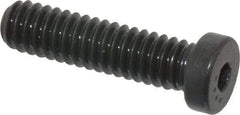 Made in USA - 1/4-20 UNC Hex Socket Drive, Low Socket Cap Screw - Grade 4037 Alloy Steel, Black Oxide Finish, Fully Threaded, 1" Length Under Head - Eagle Tool & Supply