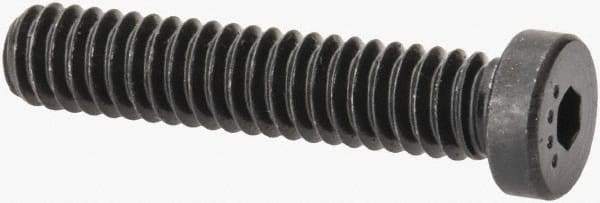 Made in USA - 1/4-20 UNC Hex Socket Drive, Low Socket Cap Screw - Grade 4037 Alloy Steel, Black Oxide Finish, Fully Threaded, 1-1/4" Length Under Head - Eagle Tool & Supply