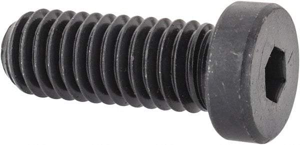 Made in USA - 3/8-16 UNC Hex Socket Drive, Low Socket Cap Screw - Grade 4037 Alloy Steel, Black Oxide Finish, Fully Threaded, 1" Length Under Head - Eagle Tool & Supply