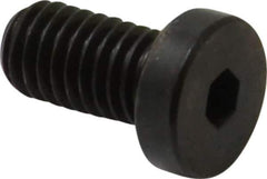 Made in USA - #10-32 UNF Hex Socket Drive, Low Socket Cap Screw - Grade 4037 Alloy Steel, Black Oxide Finish, Fully Threaded, 3/8" Length Under Head - Eagle Tool & Supply