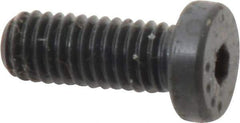 Made in USA - #10-32 UNF Hex Socket Drive, Low Socket Cap Screw - Grade 4037 Alloy Steel, Black Oxide Finish, Fully Threaded, 1/2" Length Under Head - Eagle Tool & Supply