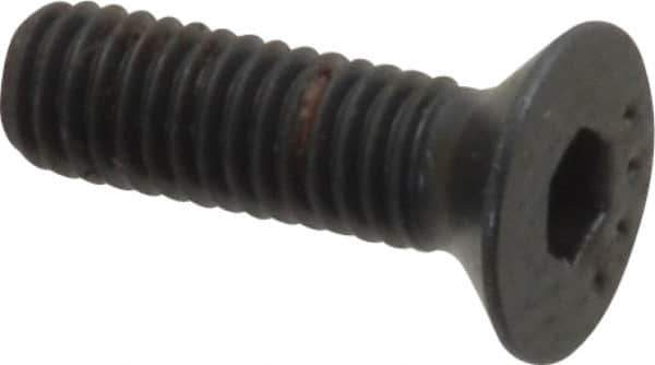 Made in USA - M3x0.50 Metric Coarse Hex Socket Drive, 90° Flat Head Socket Cap Screw - Grade 10.9 Alloy Steel, Black Oxide Finish, Fully Threaded, 10mm Length Under Head - Eagle Tool & Supply