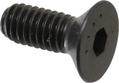 Made in USA - M4x0.70 Metric Coarse Hex Socket Drive, 90° Flat Head Socket Cap Screw - Grade 10.9 Alloy Steel, Black Oxide Finish, Fully Threaded, 10mm Length Under Head - Eagle Tool & Supply