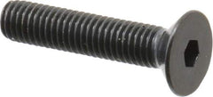 Made in USA - M5x0.80 Metric Coarse Hex Socket Drive, 90° Flat Head Socket Cap Screw - Grade 10.9 Alloy Steel, Black Oxide Finish, Fully Threaded, 25mm Length Under Head - Eagle Tool & Supply