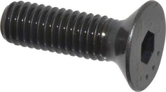 Made in USA - M6x1.00 Metric Coarse Hex Socket Drive, 90° Flat Head Socket Cap Screw - Grade 10.9 Alloy Steel, Black Oxide Finish, Fully Threaded, 20mm Length Under Head - Eagle Tool & Supply