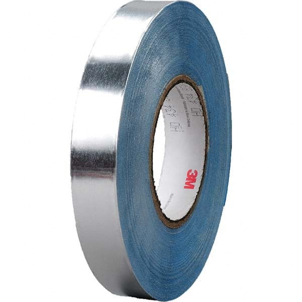 3M - 60 Yd x 1" x 5.5 mil Silver Aluminum Foil Tape - Eagle Tool & Supply