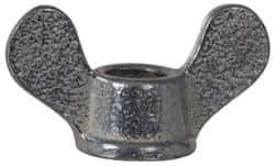 Value Collection - 5/16-18 UNC, Zinc Plated, Steel Standard Wing Nut - Grade 1015-1025, 1-1/2" Wing Span, 3/4" Wing Span, 5/8" Base Diam - Eagle Tool & Supply