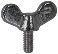 Value Collection - 1/2-13 Winged Shoulder Grade 32510 Iron Thumb Screw - 3" OAL, 2-1/4" Head Diam x 1" Head Height, Uncoated - Eagle Tool & Supply
