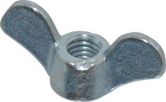 Value Collection - 5/16-18 UNC, Zinc Plated, Steel Standard Wing Nut - Grade 1015-1025, 1.44" Wing Span, 0.69" Wing Span, 1/2" Base Diam - Eagle Tool & Supply