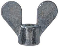 Value Collection - 5/16-18 UNC, Uncoated, Steel Standard Wing Nut - Grade 1015-1025, 1.88" Wing Span, 1-3/8" Wing Span, 11/16" Base Diam - Eagle Tool & Supply