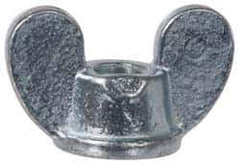 Value Collection - 3/8-16 UNC, Zinc Plated, Steel Standard Wing Nut - Grade 1015-1025, 1-5/8" Wing Span, 1" Wing Span, 7/8" Base Diam - Eagle Tool & Supply