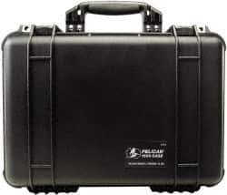 Pelican Products, Inc. - 14-1/16" Wide x 6-15/16" High, Clamshell Hard Case - Black, Polypropylene - Eagle Tool & Supply