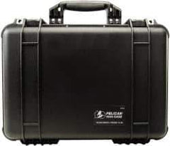 Pelican Products, Inc. - 14-1/16" Wide x 6-15/16" High, Clamshell Hard Case - Black, Polypropylene - Eagle Tool & Supply