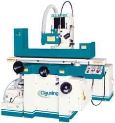 Clausing - 20 Inch Long x 10 Inch Wide Table, 5 to 25 m per Min, 3 Phase, Automatic Floor Machine Surface Grinder - 3 hp, 3,450 RPM Spindle Speed, 230/460 Volts, 95 Inch Overall Length, 1-1/4 Inch Arbor Hole Diameter - Eagle Tool & Supply