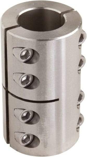 Climax Metal Products - 1-1/2" Inside x 2-5/8" Outside Diam, Two Piece Rigid Coupling without Keyway - 3-7/8" Long - Eagle Tool & Supply