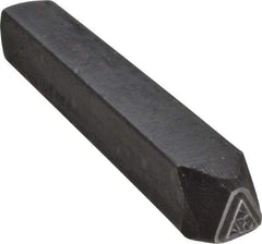 Made in USA - 3/16 Inch Character Size, 37 within a Triangle, Code Stamp - Steel - Eagle Tool & Supply