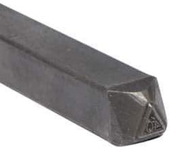 Made in USA - 3/16 Inch Character Size, 40 within a Triangle, Code Stamp - Steel - Eagle Tool & Supply