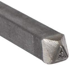 Made in USA - 3/16 Inch Character Size, 62 within a Triangle, Code Stamp - Steel - Eagle Tool & Supply