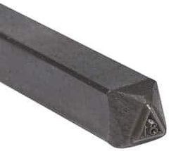 Made in USA - 3/16 Inch Character Size, 81 within a Triangle, Code Stamp - Steel - Eagle Tool & Supply