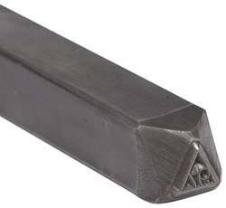 Made in USA - 3/16 Inch Character Size, 97 within a Triangle, Code Stamp - Steel - Eagle Tool & Supply