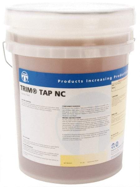 Master Fluid Solutions - Trim Tap NC, 5 Gal Pail Tapping Fluid - Straight Oil, For Broaching, Gear Cutting, Gundrilling, Milling, Reaming, Sawing, Shaving, Threading - Eagle Tool & Supply