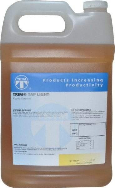 Master Fluid Solutions - Trim Tap Light, 1 Gal Bottle Tapping Fluid - Straight Oil, For Broaching, Gear Cutting, Gundrilling, Milling, Reaming, Sawing, Shaving, Threading - Eagle Tool & Supply