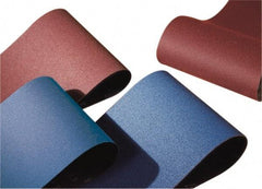 Norton - 25" Wide x 75" OAL, 120 Grit, Zirconia Alumina Abrasive Belt - Zirconia Alumina, Fine, Coated, X Weighted Cloth Backing, Wet/Dry, Series R823 - Eagle Tool & Supply