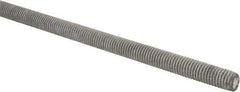 Made in USA - 1/2-13 UNC (Coarse), 2' Long, Low Carbon Steel Threaded Rod - Hot-Dipped Galvanized Finish, Right Hand Thread - Eagle Tool & Supply