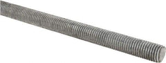 Made in USA - 3/4-10 UNC (Coarse), 2' Long, Low Carbon Steel Threaded Rod - Hot-Dipped Galvanized Finish, Right Hand Thread - Eagle Tool & Supply