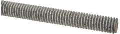 Made in USA - 3/8-16 UNC (Coarse), 6' Long, Low Carbon Steel Threaded Rod - Hot-Dipped Galvanized Finish, Right Hand Thread - Eagle Tool & Supply