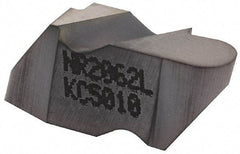 Kennametal - 2062NR Grade KC5010, 3.18mm Cutting Width Carbide Grooving Insert - 2.79mm Max Depth of Cut, Left Hand, 1.59mm Corner Radius, TiAlN Finish - Eagle Tool & Supply