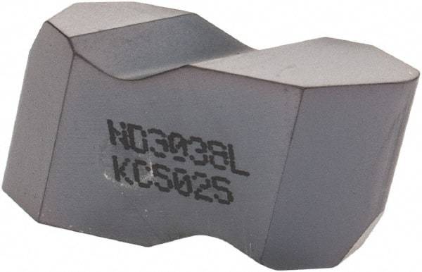 Kennametal - ND3038 Grade KC5025, Internal/External API Rotary Shoulder Connections Threading Insert - 4 TPI Int Pitch, Left Hand Insert, TiAlN Finish, Carbide - Eagle Tool & Supply