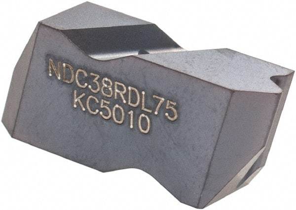 Kennametal - NDC3 Grade KC5010, Internal/External API Round Threading Insert - 8 TPI Int Pitch, Left Hand Insert, TiAlN Finish, Carbide - Eagle Tool & Supply