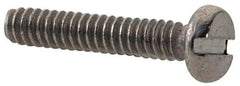 Value Collection - M1.6x0.35 Metric Coarse, 8mm Length Under Head Slotted Drive Machine Screw - Fillister Head, Grade 18-8 & A2 Stainless Steel, Uncoated, Without Washer - Eagle Tool & Supply
