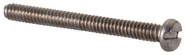 Value Collection - M1.6x0.35 Metric Coarse, 16mm Length Under Head Slotted Drive Machine Screw - Fillister Head, Grade 18-8 & A2 Stainless Steel, Uncoated, Without Washer - Eagle Tool & Supply