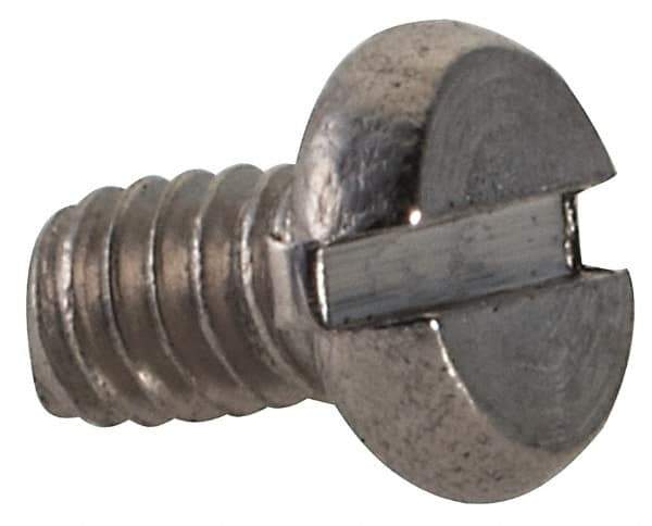 Value Collection - M2x0.40 Metric Coarse, 3mm Length Under Head Slotted Drive Machine Screw - Fillister Head, Grade 18-8 & A2 Stainless Steel, Uncoated, Without Washer - Eagle Tool & Supply