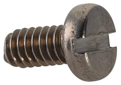 Value Collection - M2x0.40 Metric Coarse, 4mm Length Under Head Slotted Drive Machine Screw - Fillister Head, Grade 18-8 & A2 Stainless Steel, Uncoated, Without Washer - Eagle Tool & Supply