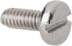 Value Collection - M2x0.40 Metric Coarse, 5mm Length Under Head Slotted Drive Machine Screw - Fillister Head, Grade 18-8 & A2 Stainless Steel, Uncoated, Without Washer - Eagle Tool & Supply